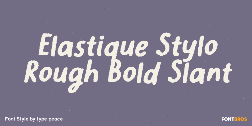 Elastique Stylo Rough Bold Slant Poster