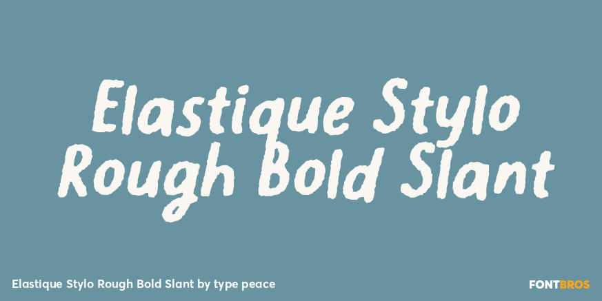 Elastique Stylo Rough Bold Slant Poster