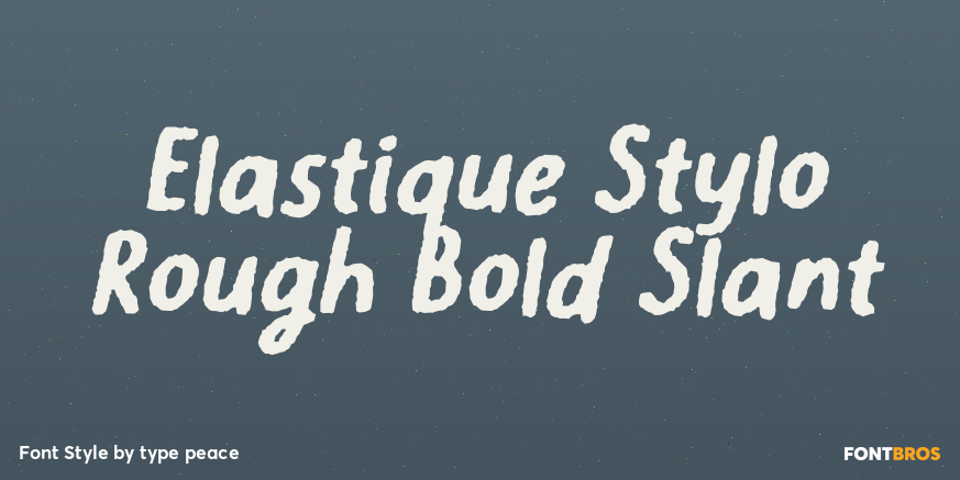 Elastique Stylo Rough Bold Slant Poster