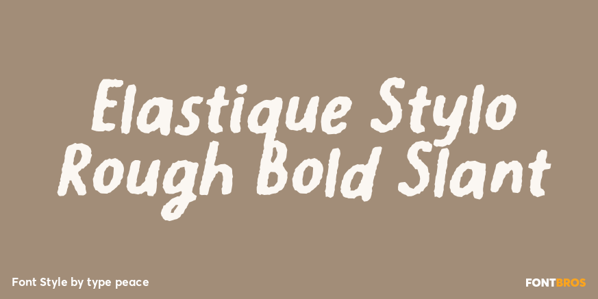 Elastique Stylo Rough Bold Slant Poster