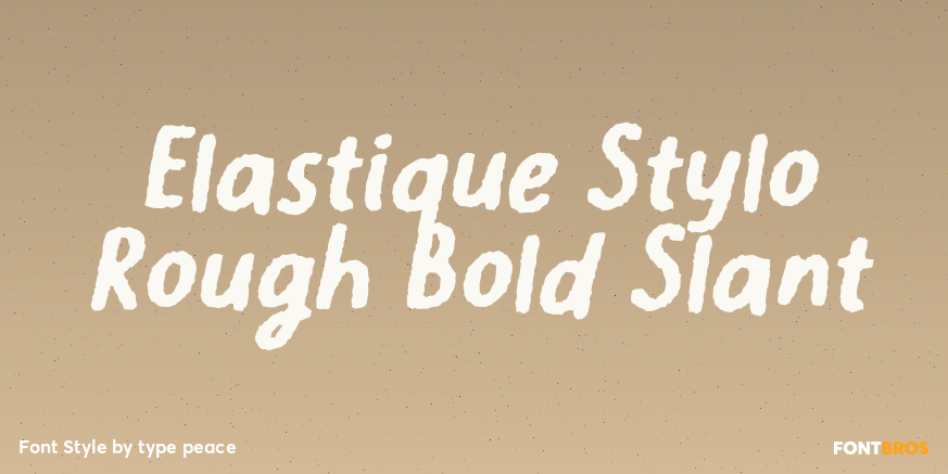 Elastique Stylo Rough Bold Slant Poster