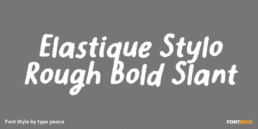 Elastique Stylo Rough Bold Slant Poster