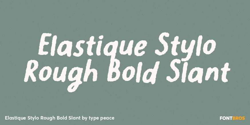 Elastique Stylo Rough Bold Slant Poster