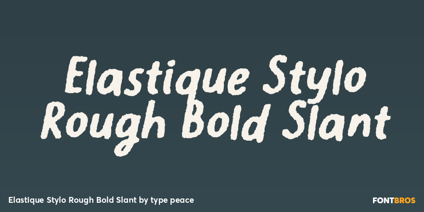 Elastique Stylo Rough Bold Slant Poster
