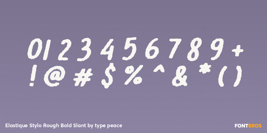 Elastique Stylo Rough Bold Slant Font Poster #4