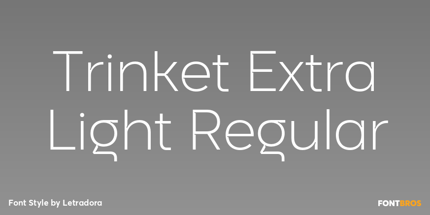 Trinket Extra Light Regular Font Poster #1