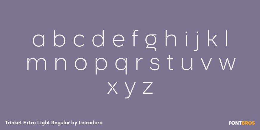 Trinket Extra Light Regular Font Poster #3