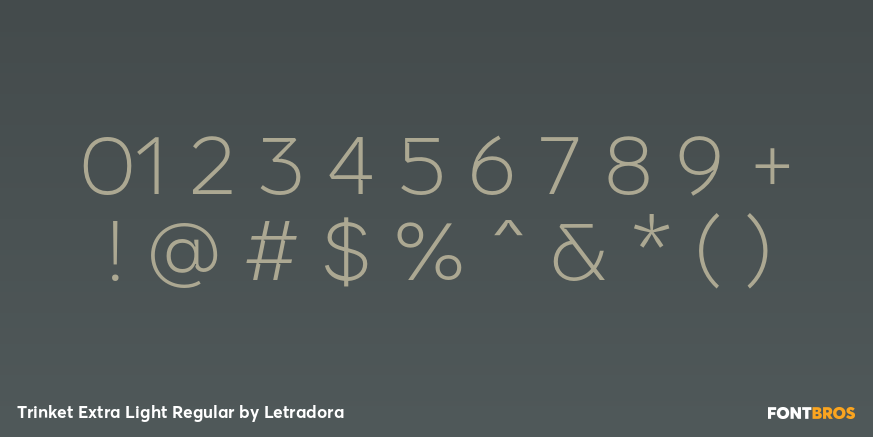 Trinket Extra Light Regular Font Poster #4