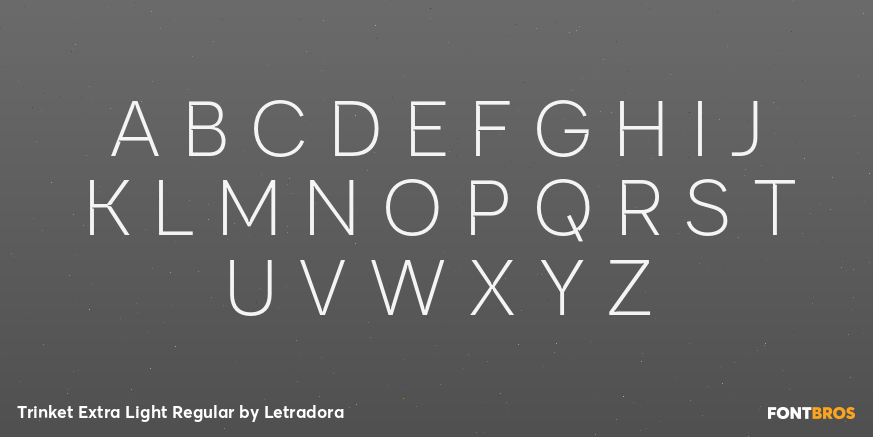 Trinket Extra Light Regular Font Poster #2