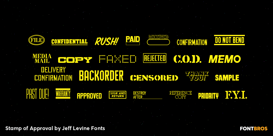 Stamp of Approval Font Poster #3