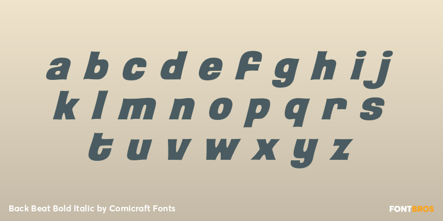 Back Beat Bold Italic Font Poster #3