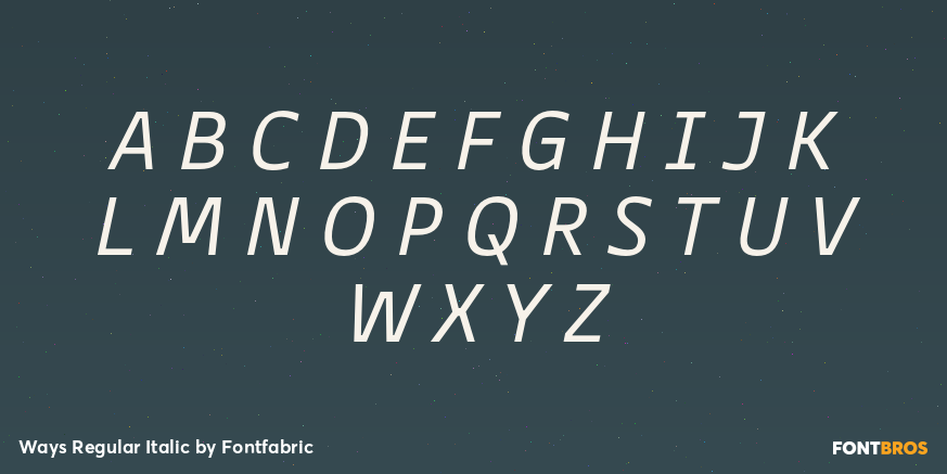 Ways Regular Italic Font Poster #2