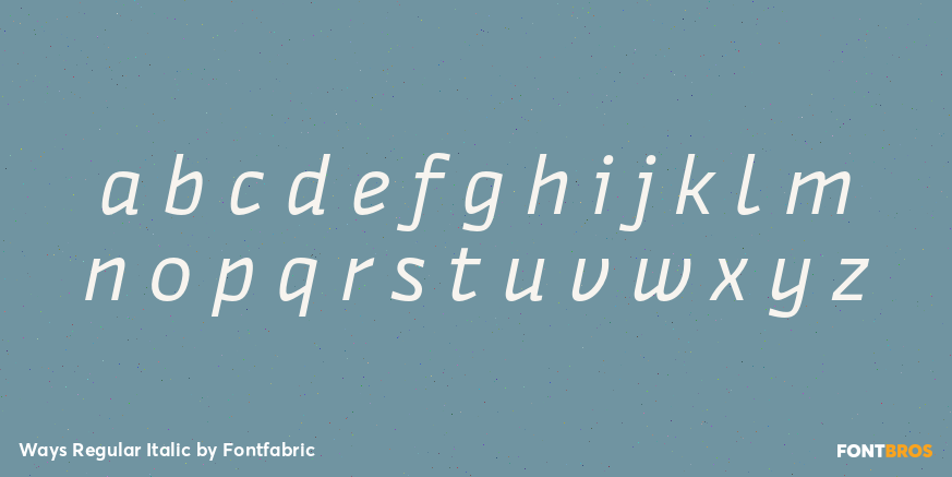 Ways Regular Italic Font Poster #3