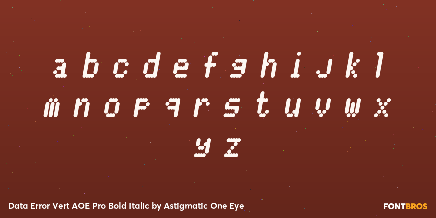 Data Error Vert AOE Pro Bold Italic Font Poster #1