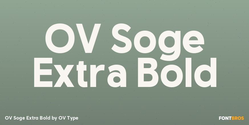 OV Soge Extra Bold Font Poster #1