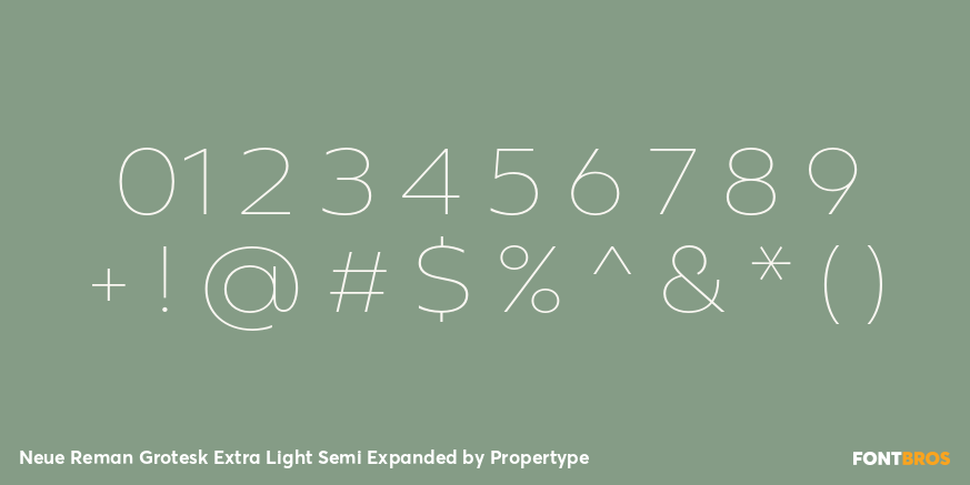 Neue Reman Grotesk Extra Light Semi Expanded Font Poster #4
