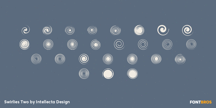 Swirlies Two Font Poster #2