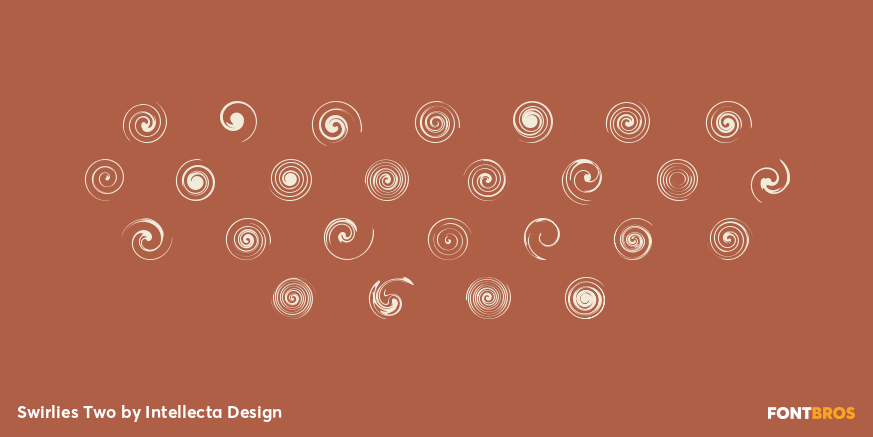 Swirlies Two Font Poster #3