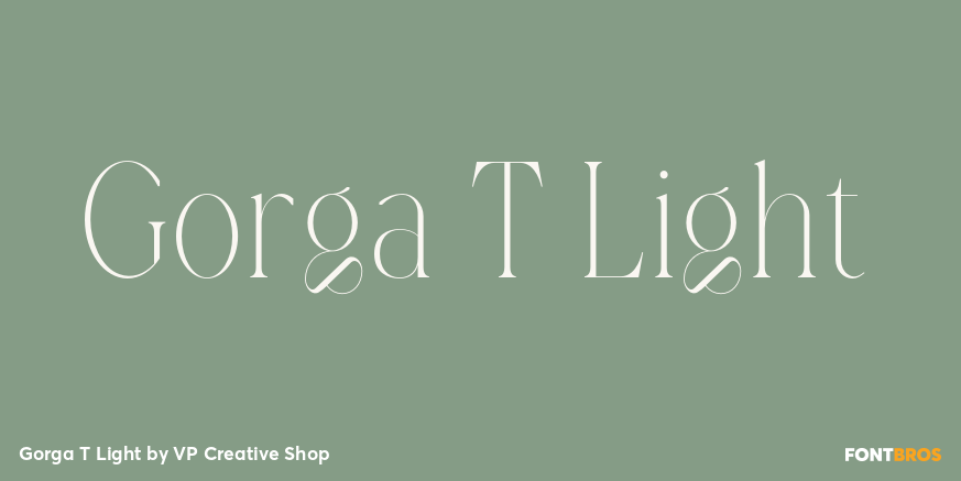 Gorga T Light Font Poster #1