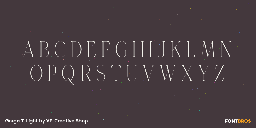 Gorga T Light Font Poster #2