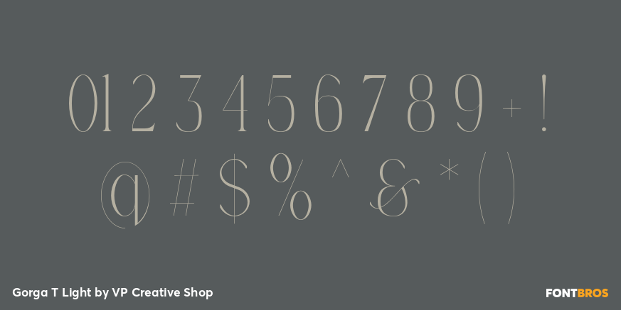 Gorga T Light Font Poster #4