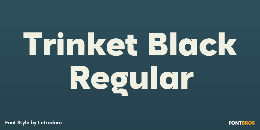 Trinket Black Regular Font Poster #1