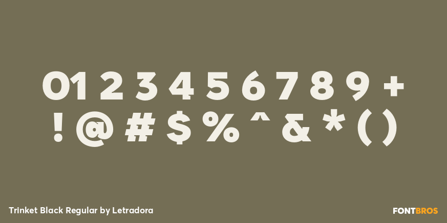 Trinket Black Regular Font Poster #4