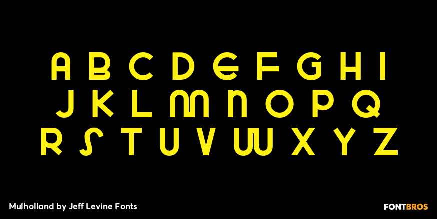 Mulholland Font Poster #2