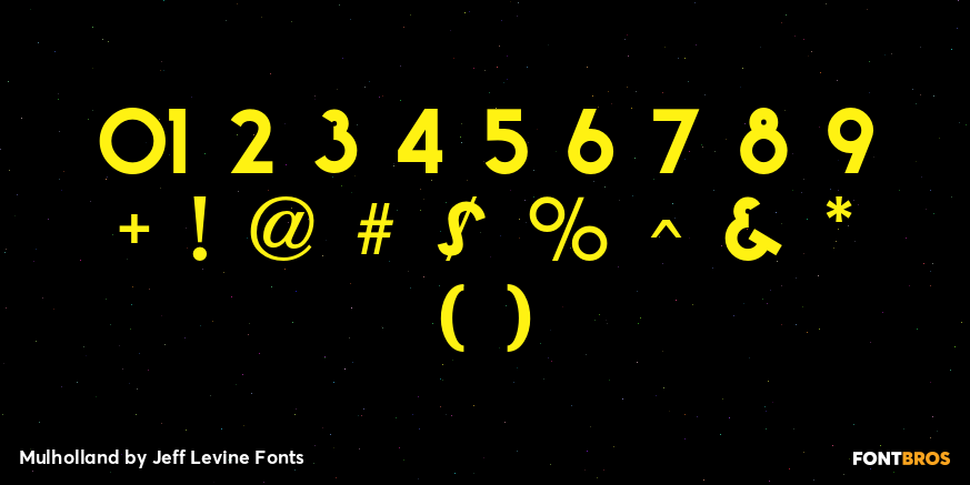 Mulholland Font Poster #4