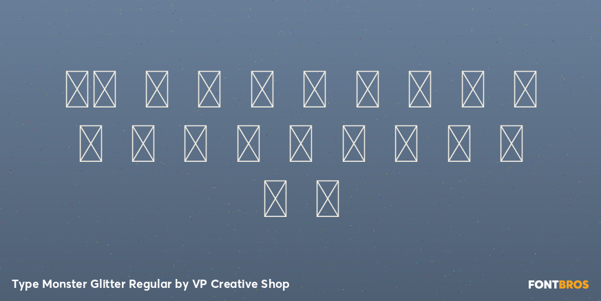 Type Monster Glitter Regular Font Poster #4