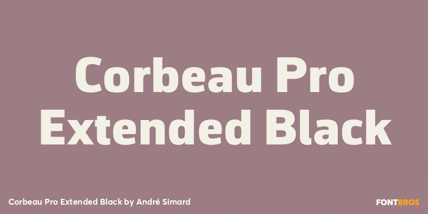 Corbeau Pro Extended Black Font Poster #1