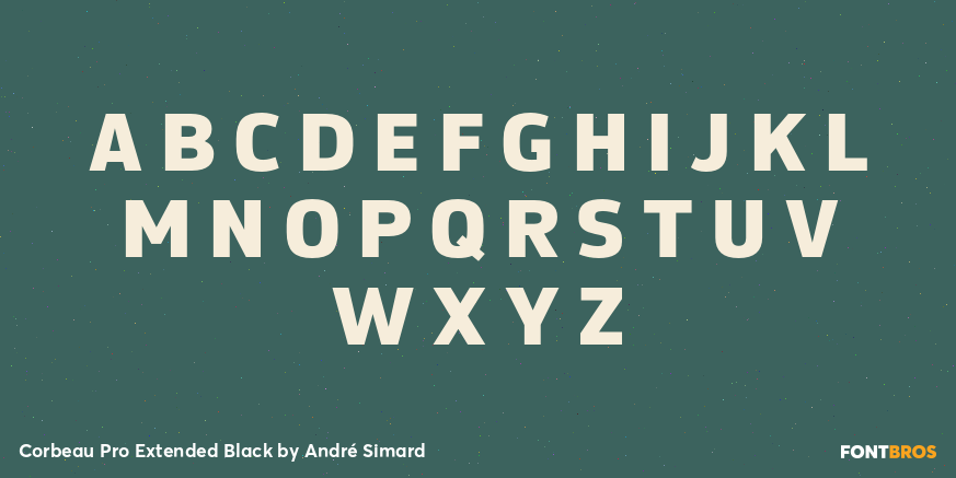 Corbeau Pro Extended Black Font Poster #2