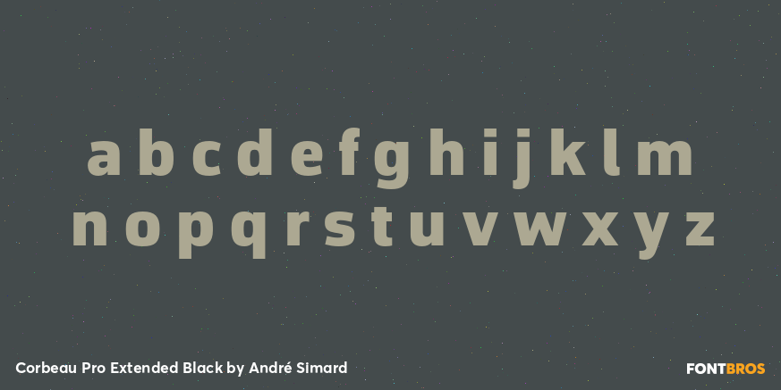 Corbeau Pro Extended Black Font Poster #3