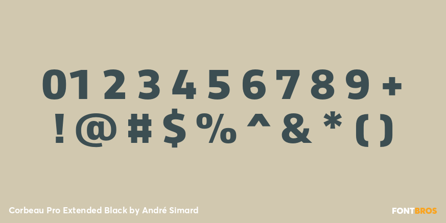 Corbeau Pro Extended Black Font Poster #4