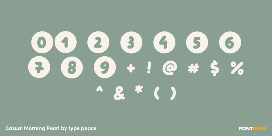 Casual Morning Pearl Font Poster #1