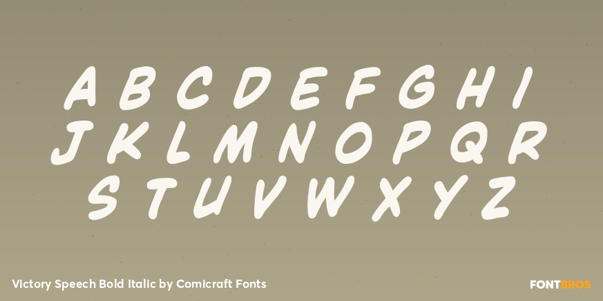 Victory Speech Bold Italic Font Poster #2