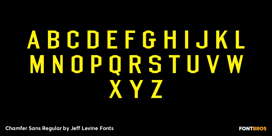Chamfer Sans Regular Font Poster #1