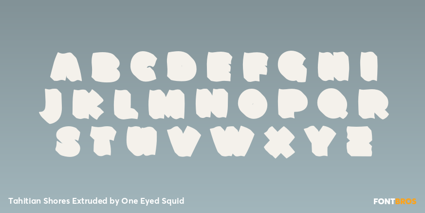 Tahitian Shores Extruded Font Poster #2