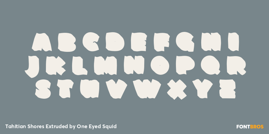 Tahitian Shores Extruded Font Poster #3