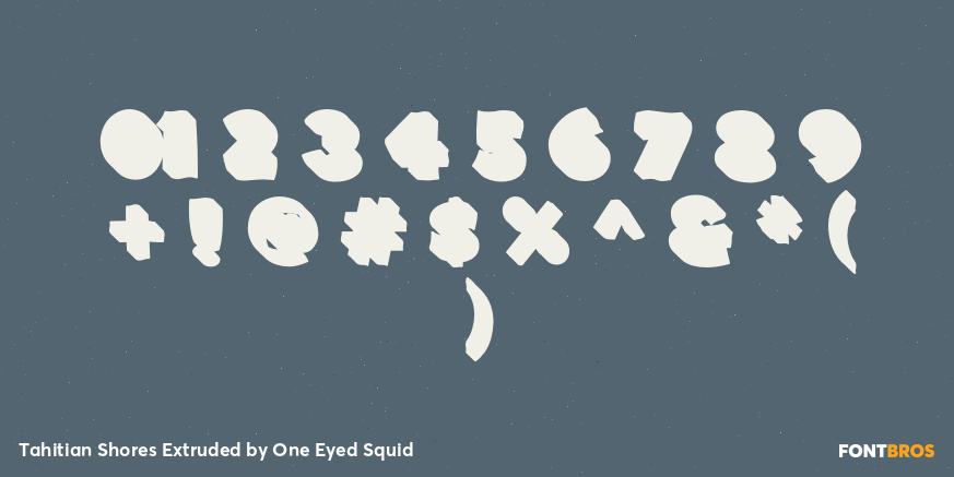 Tahitian Shores Extruded Font Poster #4