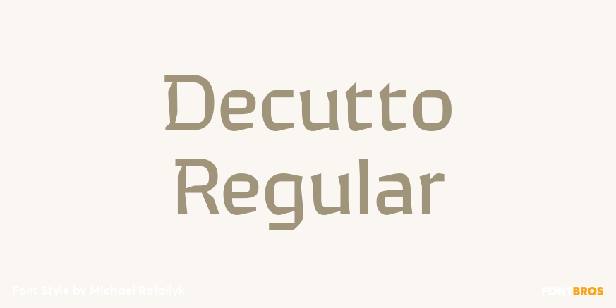Decutto Regular Poster