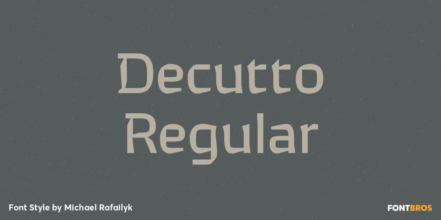 Decutto Regular Poster