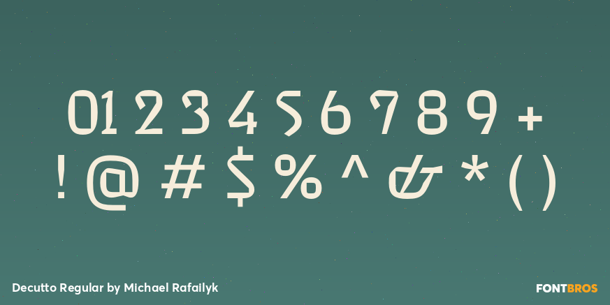 Decutto Regular Font Poster #1