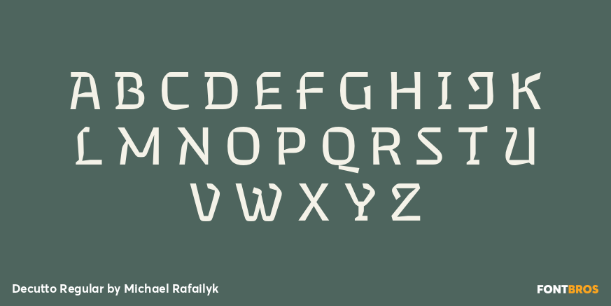 Decutto Regular Font Poster #1
