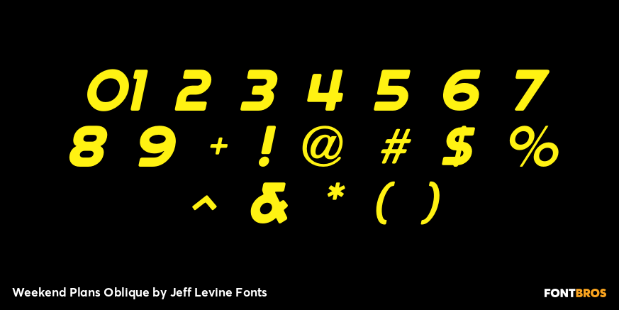 Weekend Plans Oblique Font Poster #4