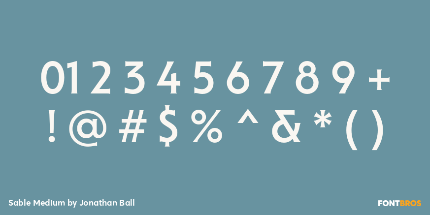 Sable Medium Font Poster #4