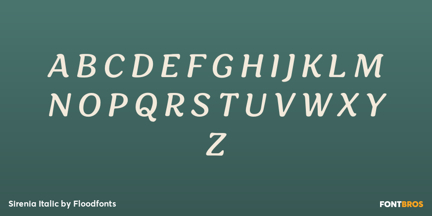Sirenia Italic Font Poster #2