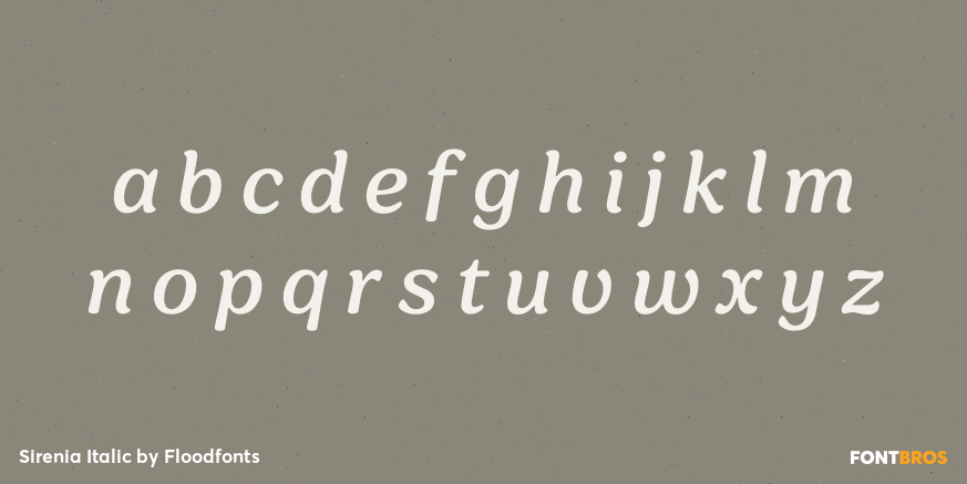 Sirenia Italic Font Poster #3