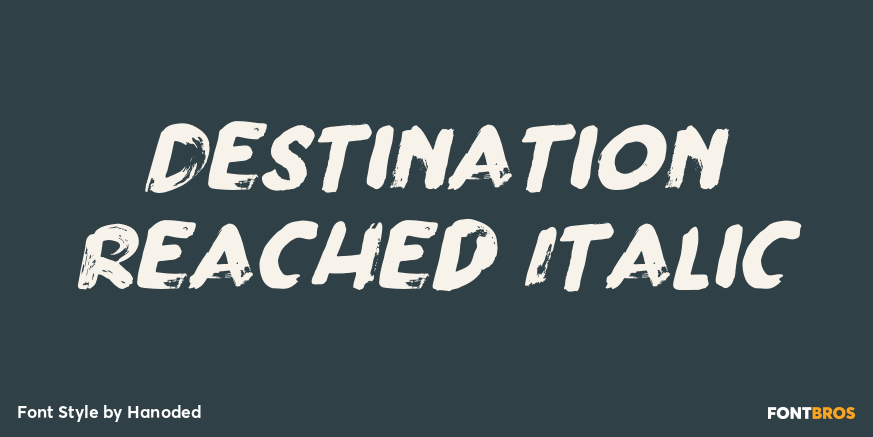 Destination Reached Italic Poster