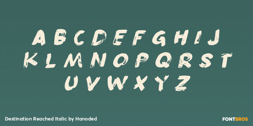 Destination Reached Italic Font Poster #1